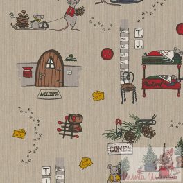 A kisegér karácsonya - dekor vászon