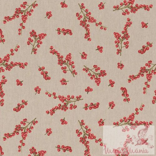 Piros bogyók - dekor vászon