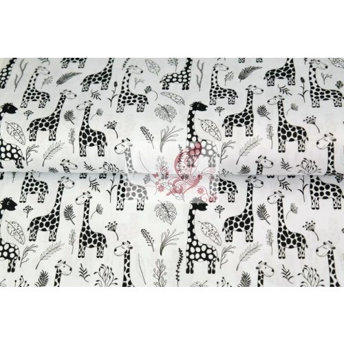 Zsiráfok - mintás pamut vászon