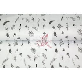 Apró növények - mintás pamut vászon