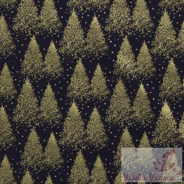 Arany fenyőfa - mintás pamut vászon