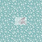 Fehér virágok - zöld - jersey 