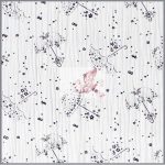 Fehér alapon fekete esernyőminta - dupla géz