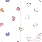 Napfényre színesedő pamut jersey - szívecskék