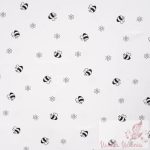 Napfényre színesedő pamut jersey - méhecskék