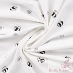 Napfényre színesedő pamut jersey - méhecskék