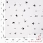 Napfényre színesedő pamut jersey - méhecskék