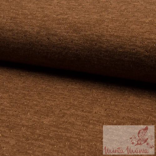 Kötött  jersey arany szállal - világos barna