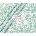 Menta csipke - mintás pamut jersey