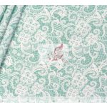 Menta csipke - mintás pamut jersey